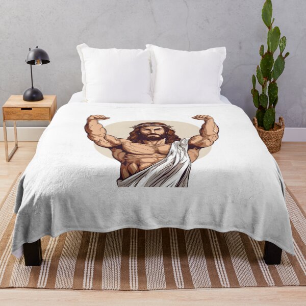 Item preview, Buff jesus, happy jesus designed and sold by Snow-Woods.