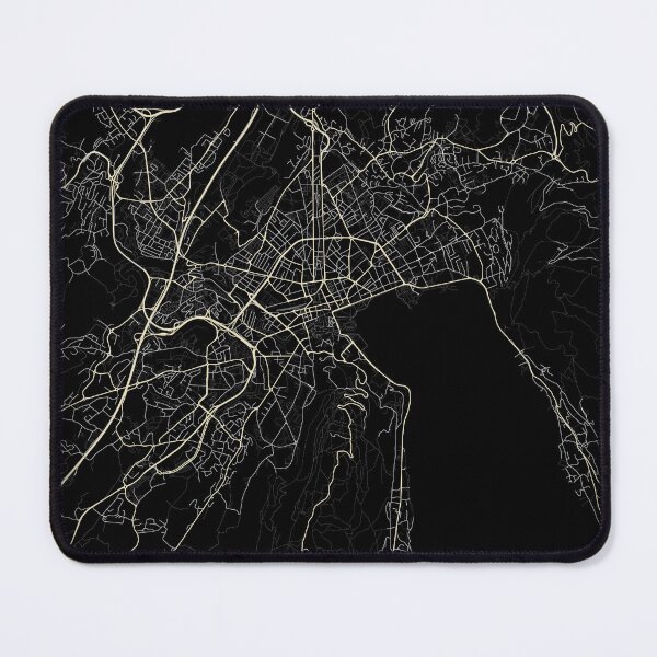 Item preview, Annecy Map Black and white designed and sold by Jerhus.