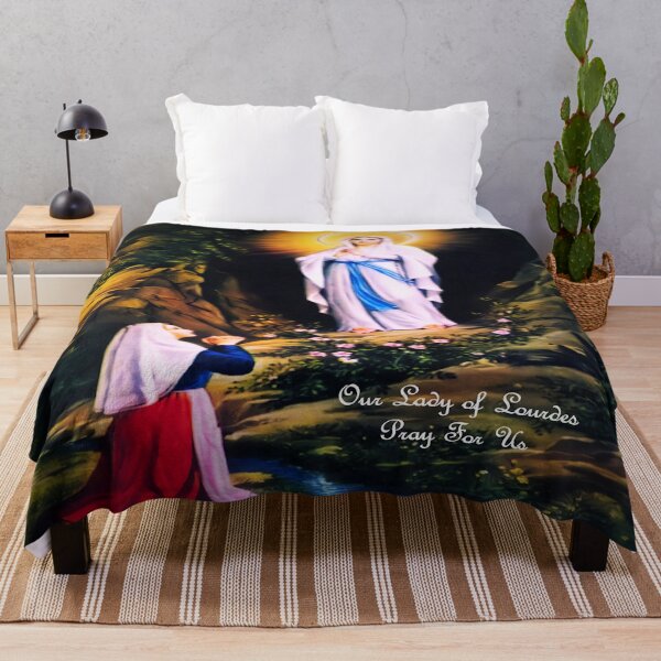 Item preview, Our Lady of Lourdes Pray For Us designed and sold by LitanyLane.