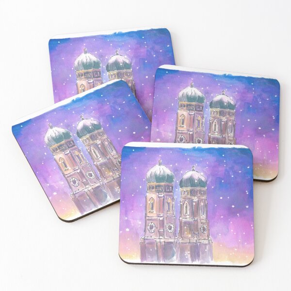 Item preview, Quiet Munich Nightly Snowfall with Church of our Lady  designed and sold by artshop77.