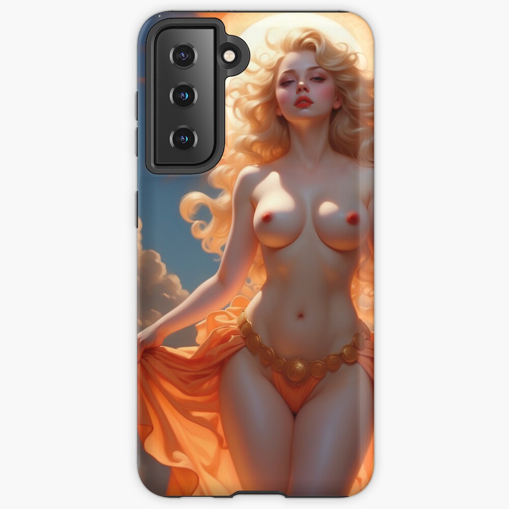 Captivating Fiery Beauty Of Dawn Allegorical Portrait AI Concept Art by Xzendor7 3 The Captivating Fiery Beauty Of Dawn Allegorical Portrait Gorgeous AI Concept Art by Xzendor7 Decorative Samsung Smartphone Case Art Print