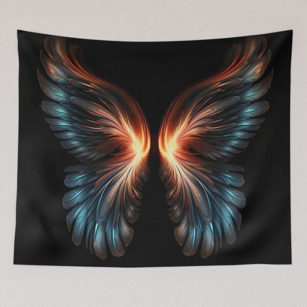 Item preview, aura accented pair of wings print designed and sold by dcrc.