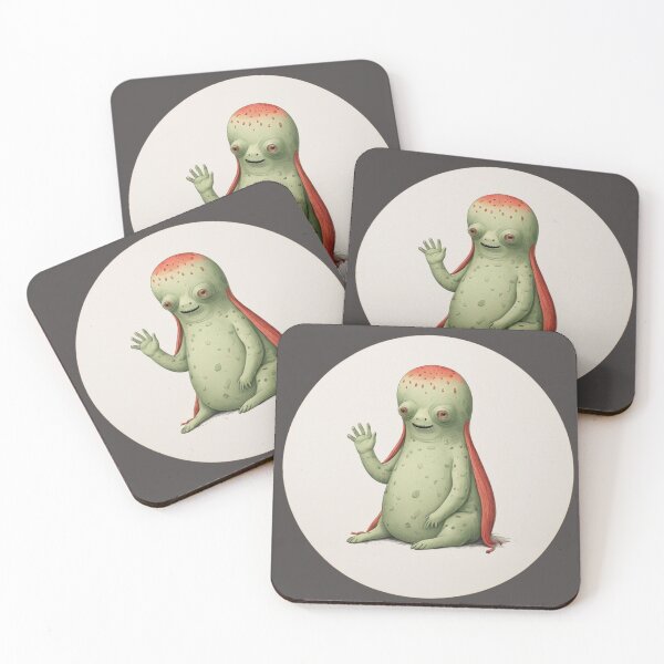 Item preview, Quirky Alien Creature Waving Hi designed and sold by BigusPanda.