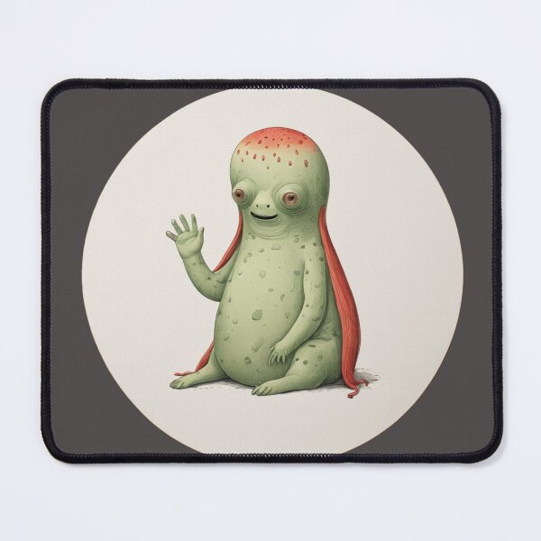 Item preview, Quirky Alien Creature Waving Hi designed and sold by BigusPanda.