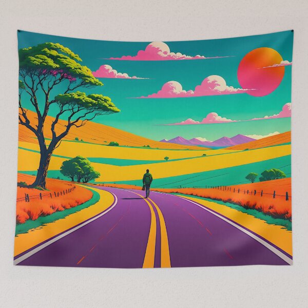 Item preview, Pop Art Style Liminal Space Road- Concept Art designed and sold by liminal-concept.