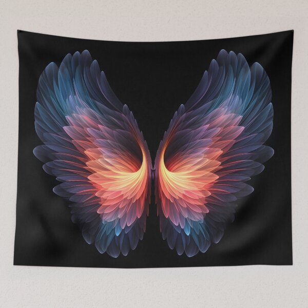 Item preview, Aura accented pair of wings print designed and sold by dcrc.