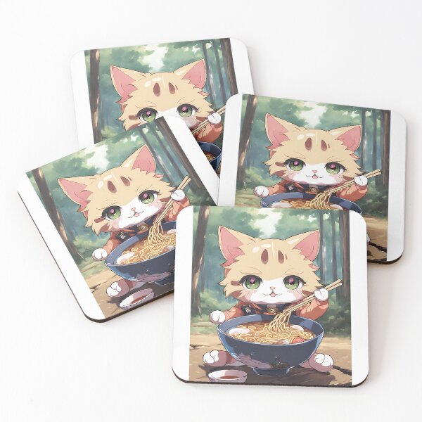 Item preview, Kitten Eating Ramen designed and sold by SoulColorVibes.