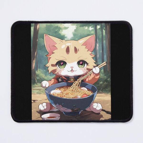 Item preview, Kitten Eating Ramen designed and sold by SoulColorVibes.