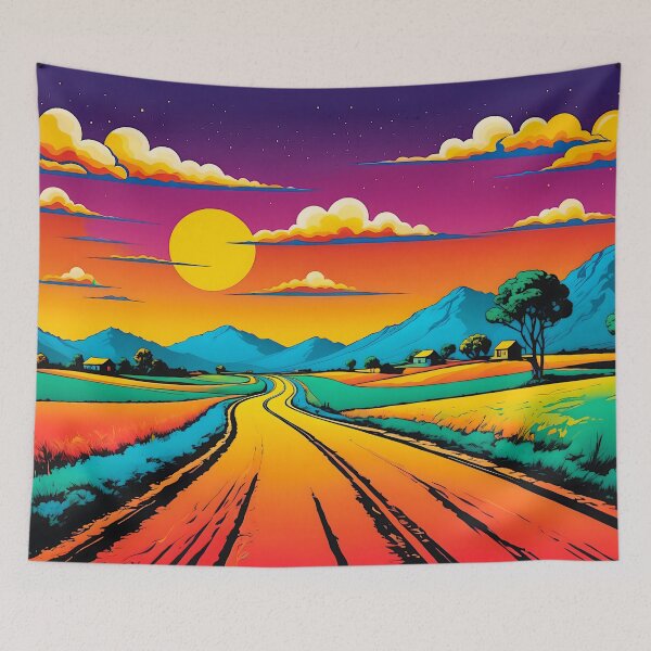 Item preview, Liminal Space Road - Pop Art, Dreamcore Design designed and sold by liminal-concept.