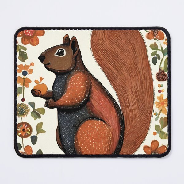 Item preview, Folk Art Squirrel designed and sold by LittleGoblinPrs.