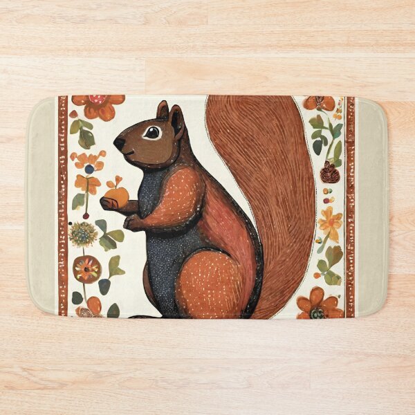 Item preview, Folk Art Squirrel designed and sold by LittleGoblinPrs.