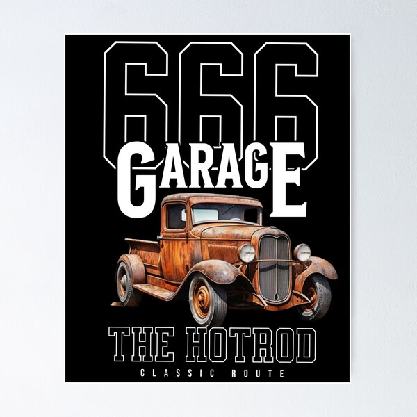 Item preview, Hotrod garage - In rust we trust- Car madness - king of the road - Car madness - I'm not old I'm classic  designed and sold by JansenGS.