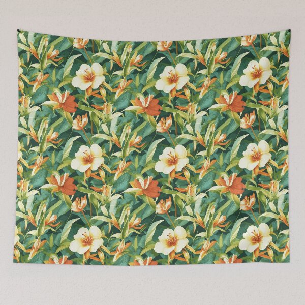 Item preview, Floral tropical leaves designed and sold by jinmommyonline.