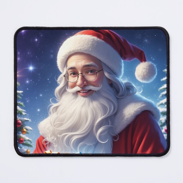 Item preview, Happy SANTA CLAUS with magic christmas gift box designed and sold by WhiteDoveArt.