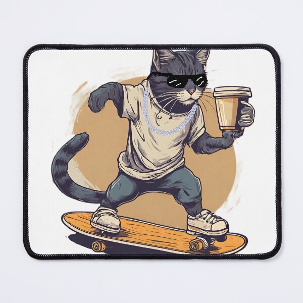 Item preview, Cool cat skateboarding designed and sold by All-N-All-2.