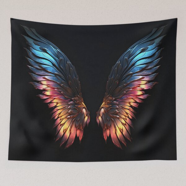 Item preview, aura accented pair of wings print designed and sold by dcrc.