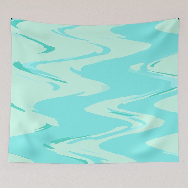 Item preview, Peppermint abstract waves designed and sold by TiffyChaa.