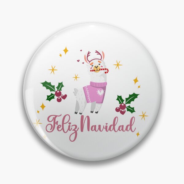 Item preview, Happy Holidays 108. Feliz Navidad Llama rosa designed and sold by amahechoamano.