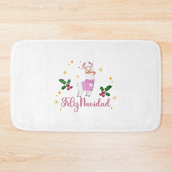 Item preview, Happy Holidays 108. Feliz Navidad Llama rosa designed and sold by amahechoamano.