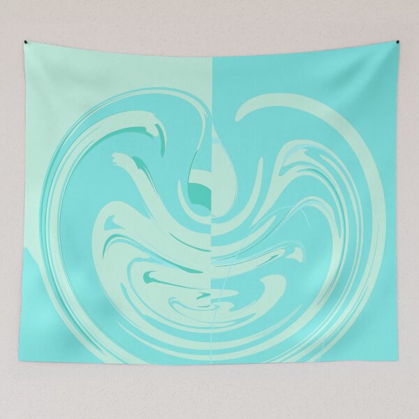 Item preview, Circle waves Peppermint abstract designed and sold by TiffyChaa.