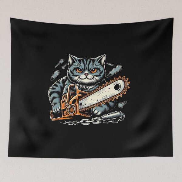 Item preview, Chainsaw Cat designed and sold by Big Catsby.