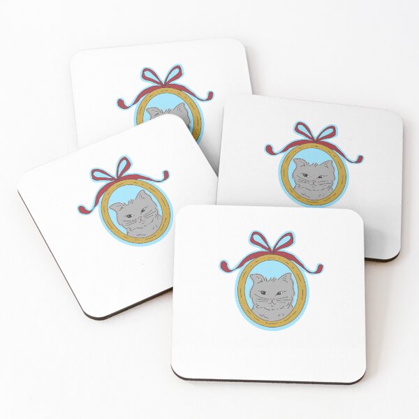 Item preview, Cute kitty in frame with bow designed and sold by thecoolcanvas.