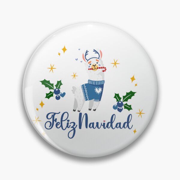 Item preview, Happy Holidays 108. Feliz Navidad Llama blue designed and sold by amahechoamano.