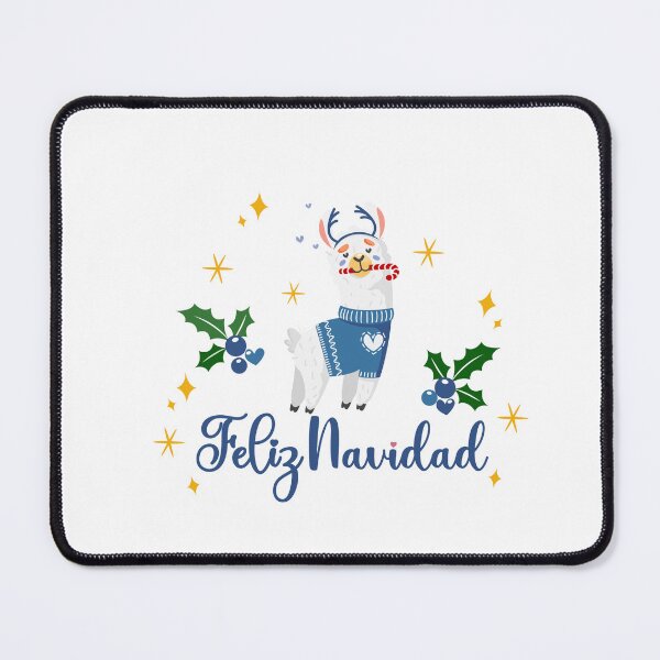 Item preview, Happy Holidays 108. Feliz Navidad Llama blue designed and sold by amahechoamano.