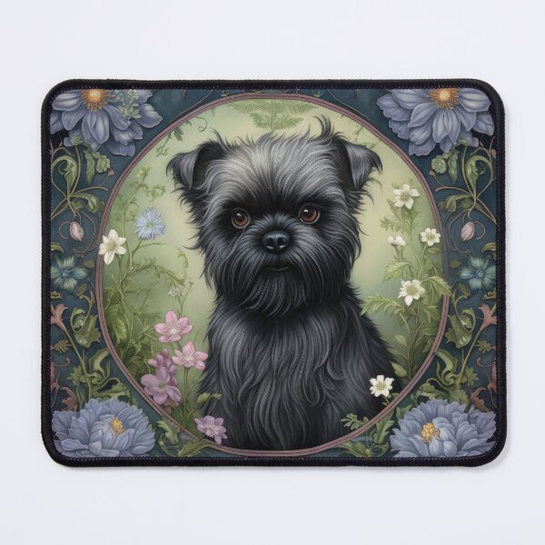 Item preview, Affenpinscher Vintage Flowers Retro Art Design designed and sold by WallyPink.
