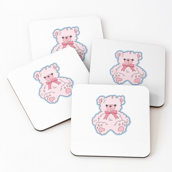 Item preview, Cute pink teddy bear  designed and sold by thecoolcanvas.