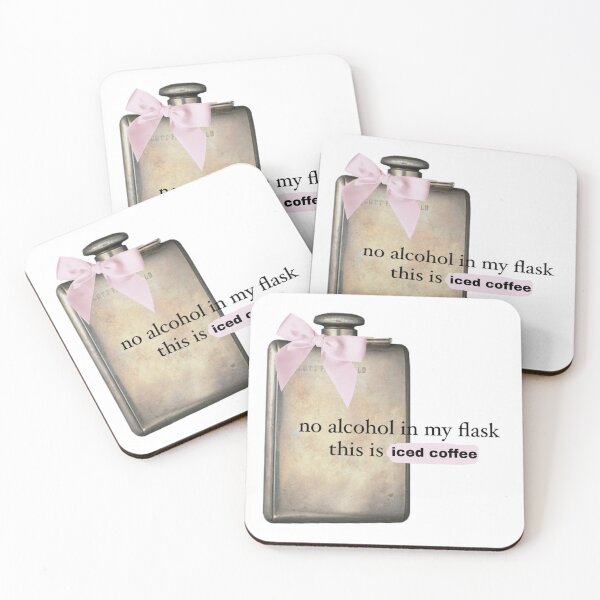 Item preview, girl flask with coffee designed and sold by ilonaloves.
