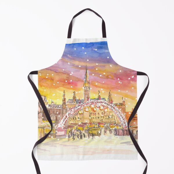 Item preview, Amazing Snowy Vienna City Hall Square and Christmas Market by Night designed and sold by artshop77.