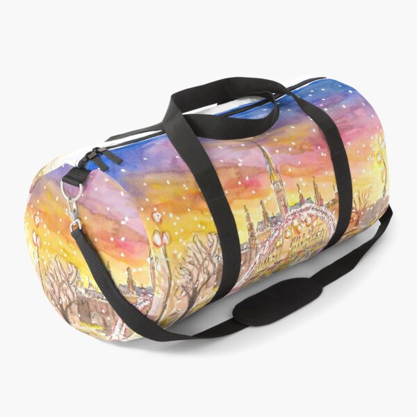 Item preview, Amazing Snowy Vienna City Hall Square and Christmas Market by Night designed and sold by artshop77.