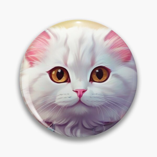 Item preview, cute white cat designed and sold by baspettersen.