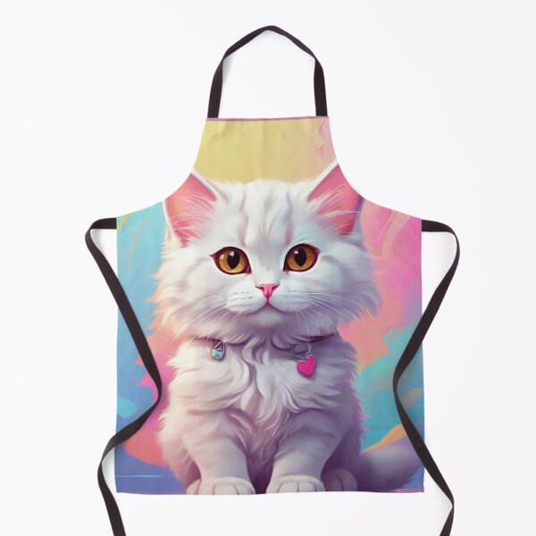 Item preview, cute white cat designed and sold by baspettersen.
