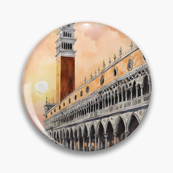 Item preview, Venice Sunset: Piazza San Marco in Watercolor Beauty designed and sold by LSVart.