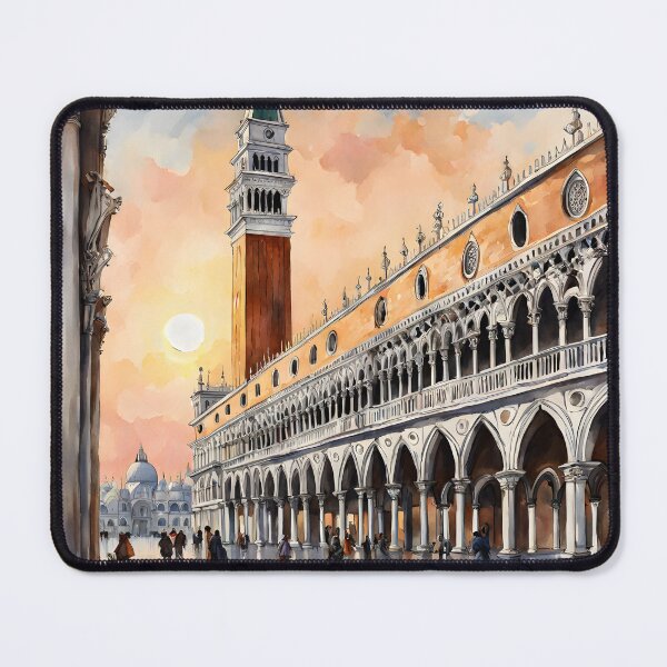 Item preview, Venice Sunset: Piazza San Marco in Watercolor Beauty designed and sold by LSVart.
