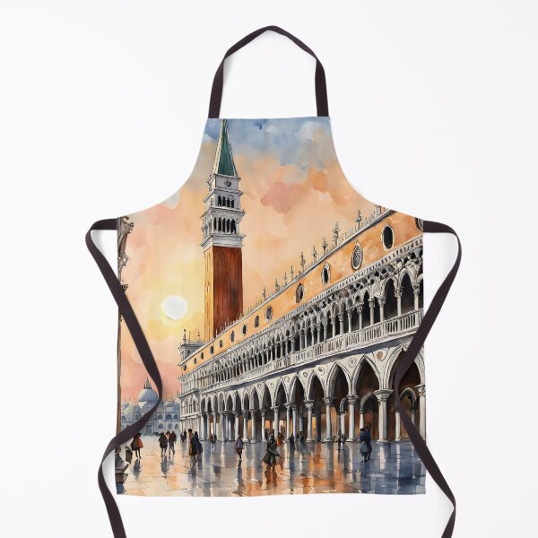 Item preview, Venice Sunset: Piazza San Marco in Watercolor Beauty designed and sold by LSVart.