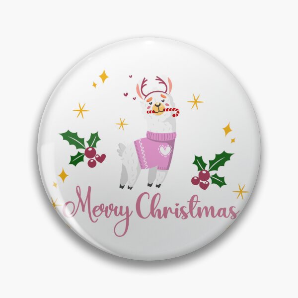 Item preview, Happy Holidays 110. Merry Christmas llama rose designed and sold by amahechoamano.