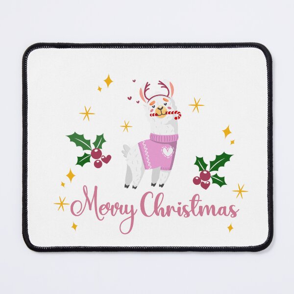 Item preview, Happy Holidays 110. Merry Christmas llama rose designed and sold by amahechoamano.