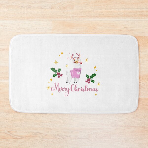 Item preview, Happy Holidays 110. Merry Christmas llama rose designed and sold by amahechoamano.