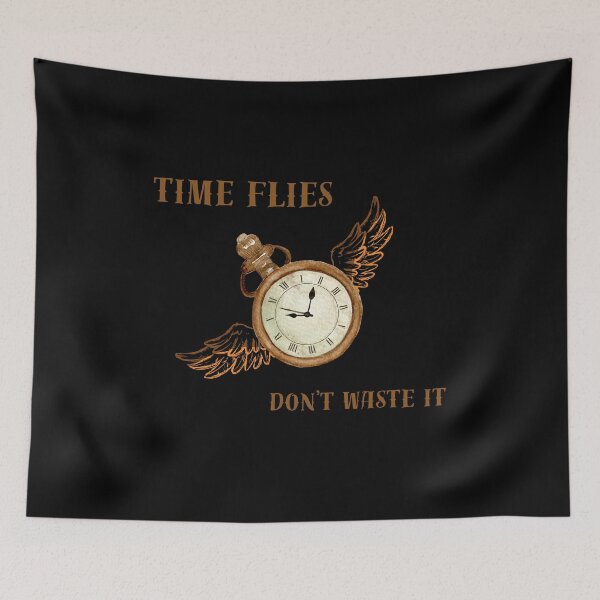 Item preview, Time flies don't waste it it's a great T-shirt idea for everybody who like to live life in full designed and sold by Magrosa.