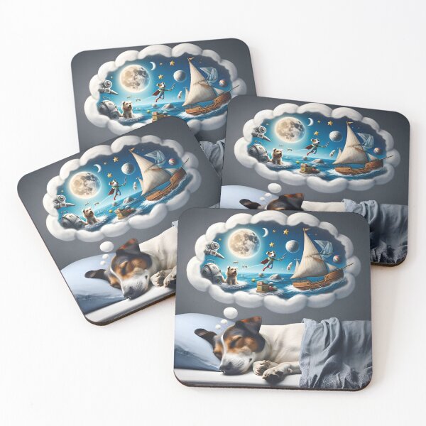 Item preview, "Dreams Unleashed: A Dog's Adventurous Slumber" designed and sold by APARTAI EU.