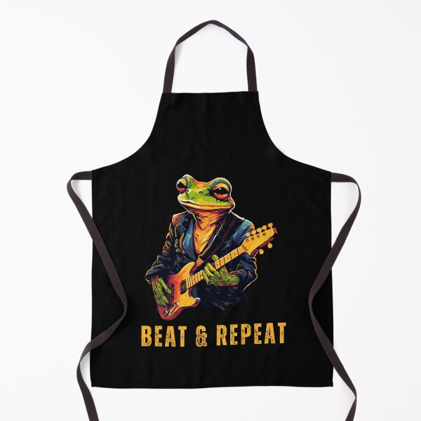Item preview, Frog Raves With Rock N Roll Guitar Beat & Repeat designed and sold by CosyTeal.