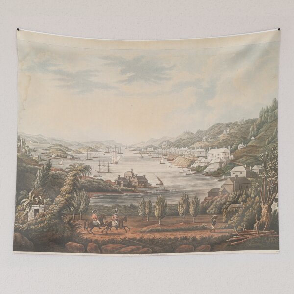 Item preview, Vintage Pictorial Map of Hamilton Bermuda (1816) designed and sold by BravuraMedia.