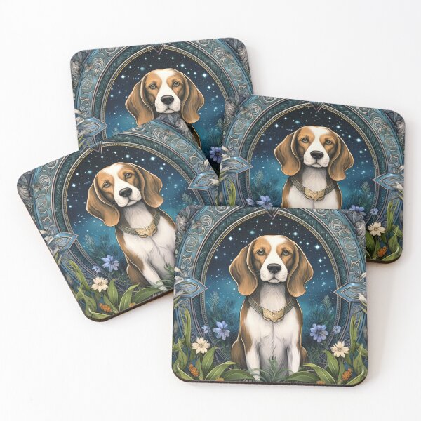 Item preview, Beagle dog in retro vintage art design designed and sold by WallyPink.