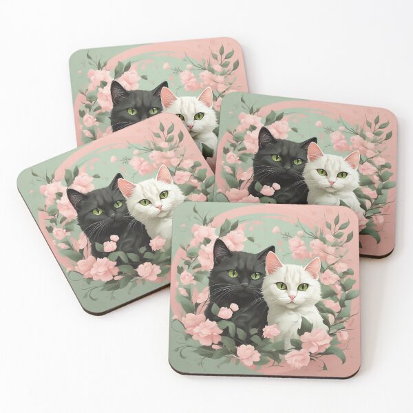 Item preview,  white and black cats designed and sold by baspettersen.