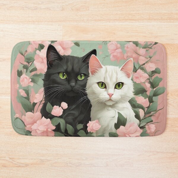 Item preview,  white and black cats designed and sold by baspettersen.