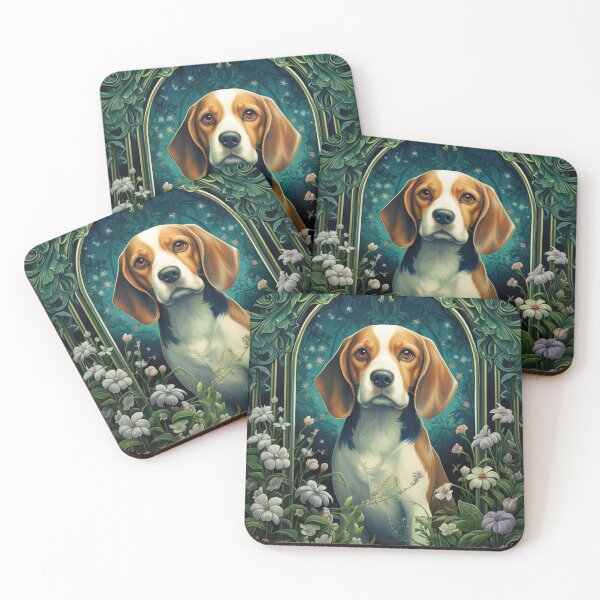 Item preview, Beagle dog in vintage retro art design designed and sold by WallyPink.