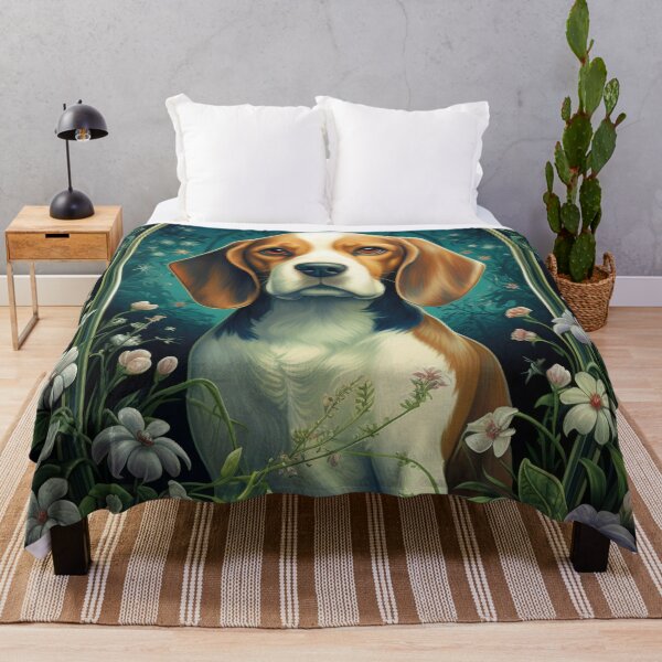 Item preview, Beagle dog in vintage retro art design designed and sold by WallyPink.